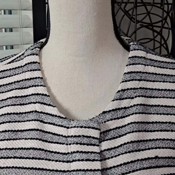 J Crew Tweed Skirt and Jacket Cream/Gray/Black Stripes - Picture 3 of 16